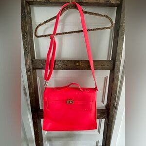hot pink shoulder strap purse